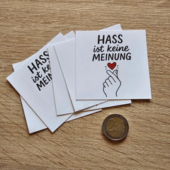 Hass ist keine Meinung Aufkleber Buttonwerkstatt