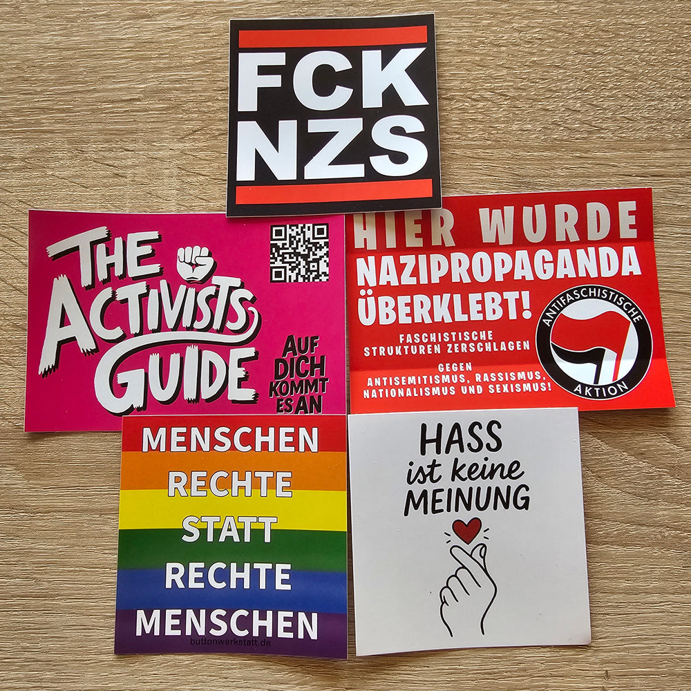 5 in 1 Aufkleber Set (klein) Buttonwerkstatt