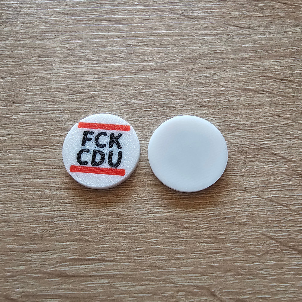 FCK CDU Einkaufswagen Chip Buttonwerkstatt