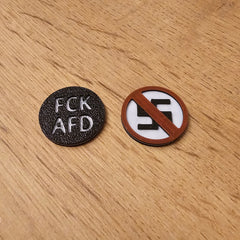 FCK AFD / Gegen Faschismus Einkaufswagen Chip Buttonwerkstatt