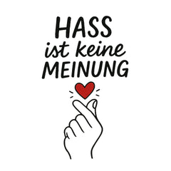 Hass ist keine Meinung Aufkleber Buttonwerkstatt