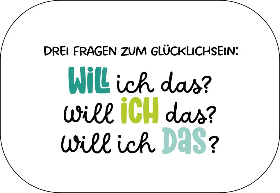 Drei Fragen zum Glücklichsein Buttonwerkstatt