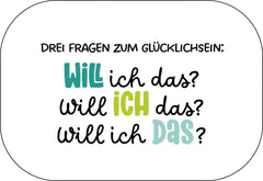 Drei Fragen zum Glücklichsein Buttonwerkstatt