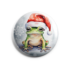 Frosch Weihnachten Button Buttonwerkstatt