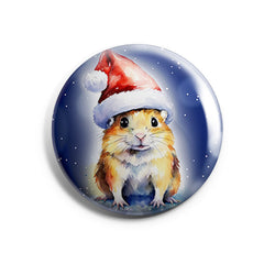 Hamster Weihnachten Button Buttonwerkstatt
