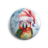 Papagei Weihnachten Button Buttonwerkstatt