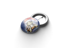 Schildkröte Weihnachten Button Buttonwerkstatt