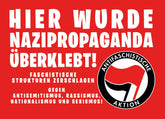 Hier wurde Nazipropaganda überklebt Buttonwerkstatt