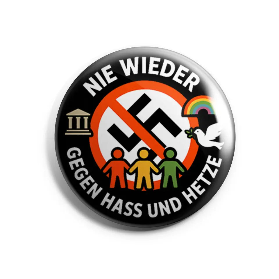 Nie wieder - Gegen Hass und Hetze Buttonwerkstatt