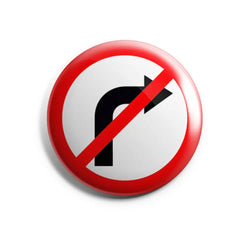 Rechtsabbieger verboten Buttonwerkstatt