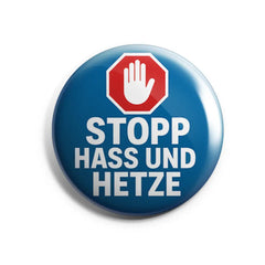 Stop Hass und Hetze 1 Buttonwerkstatt