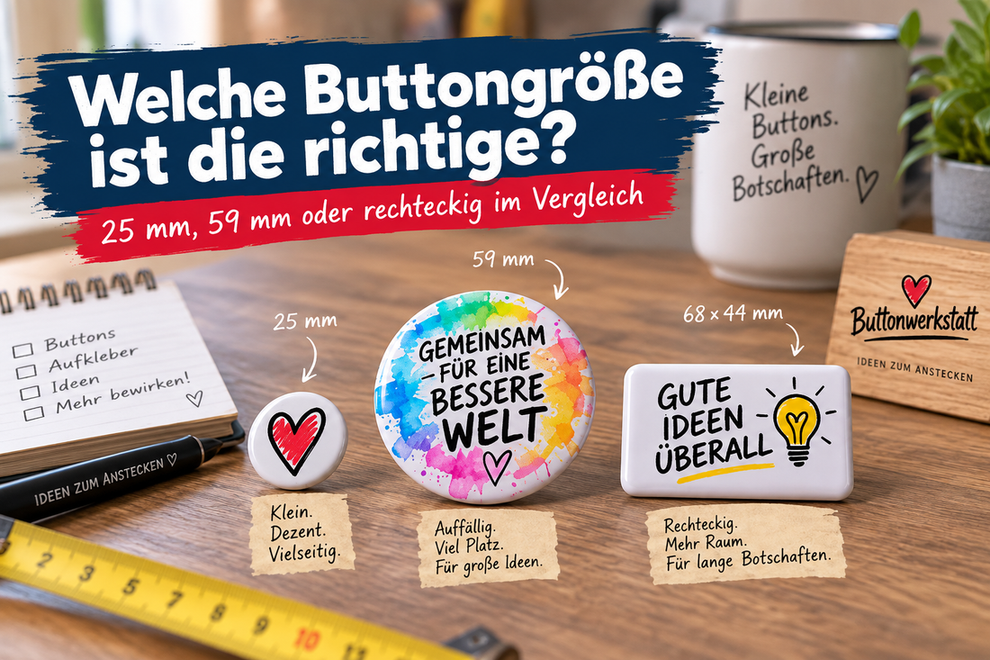 Welche Buttongröße ist die richtige?