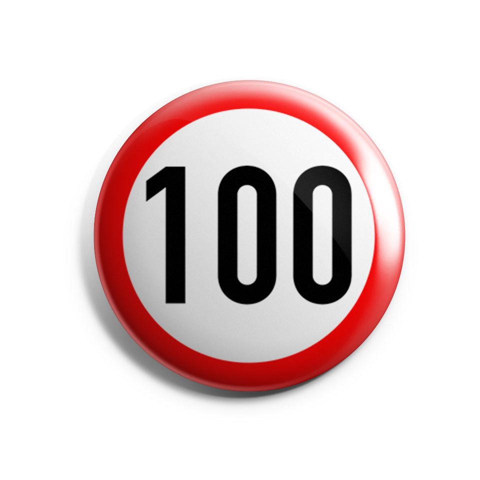 100 Schild Geburtstag Button Buttonwerkstatt