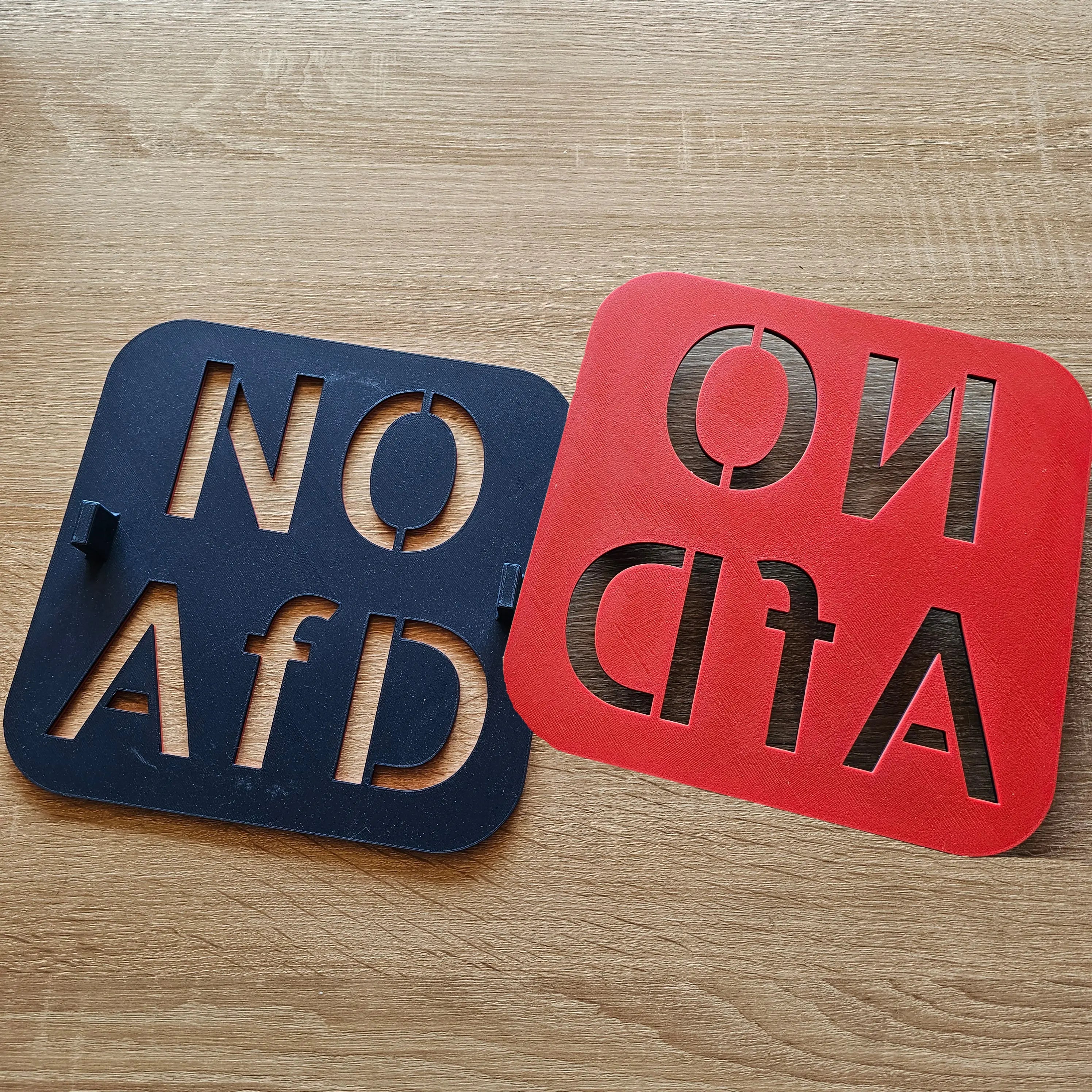 NO AFD Schablone - 21 x 21 cm Buttonwerkstatt