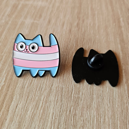 Pride / Transgender Katze Pin Buttonwerkstatt