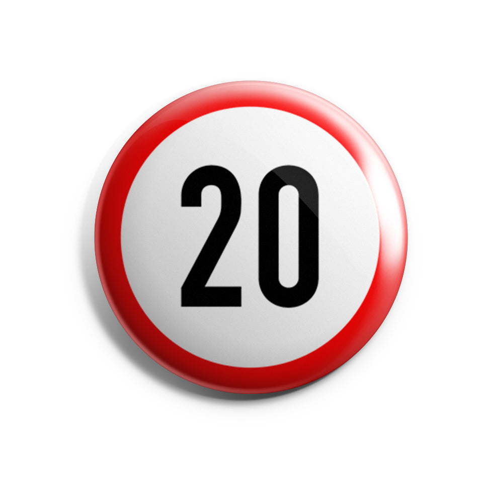 20 Schild Geburtstag Button Buttonwerkstatt