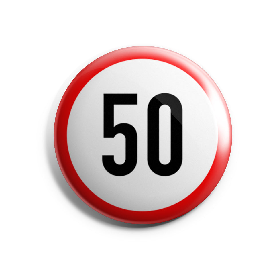 50 Schild Geburtstag Button Buttonwerkstatt