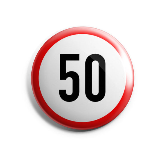 50 Schild Geburtstag Button Buttonwerkstatt