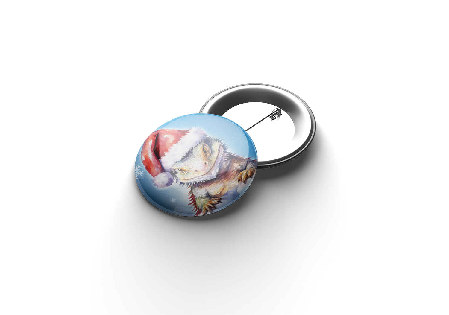 Eidechse Weihnachten Button Buttonwerkstatt
