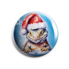 Eidechse Weihnachten Button Buttonwerkstatt