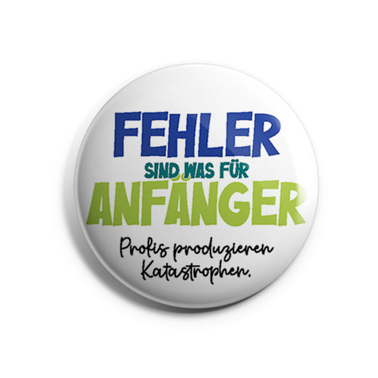 Fehler sind was für Anfänger Button