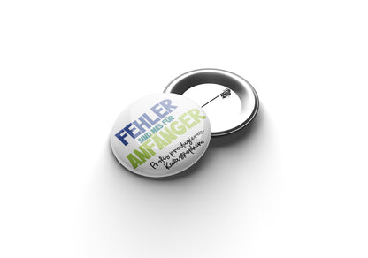 Fehler sind was für Anfänger Button