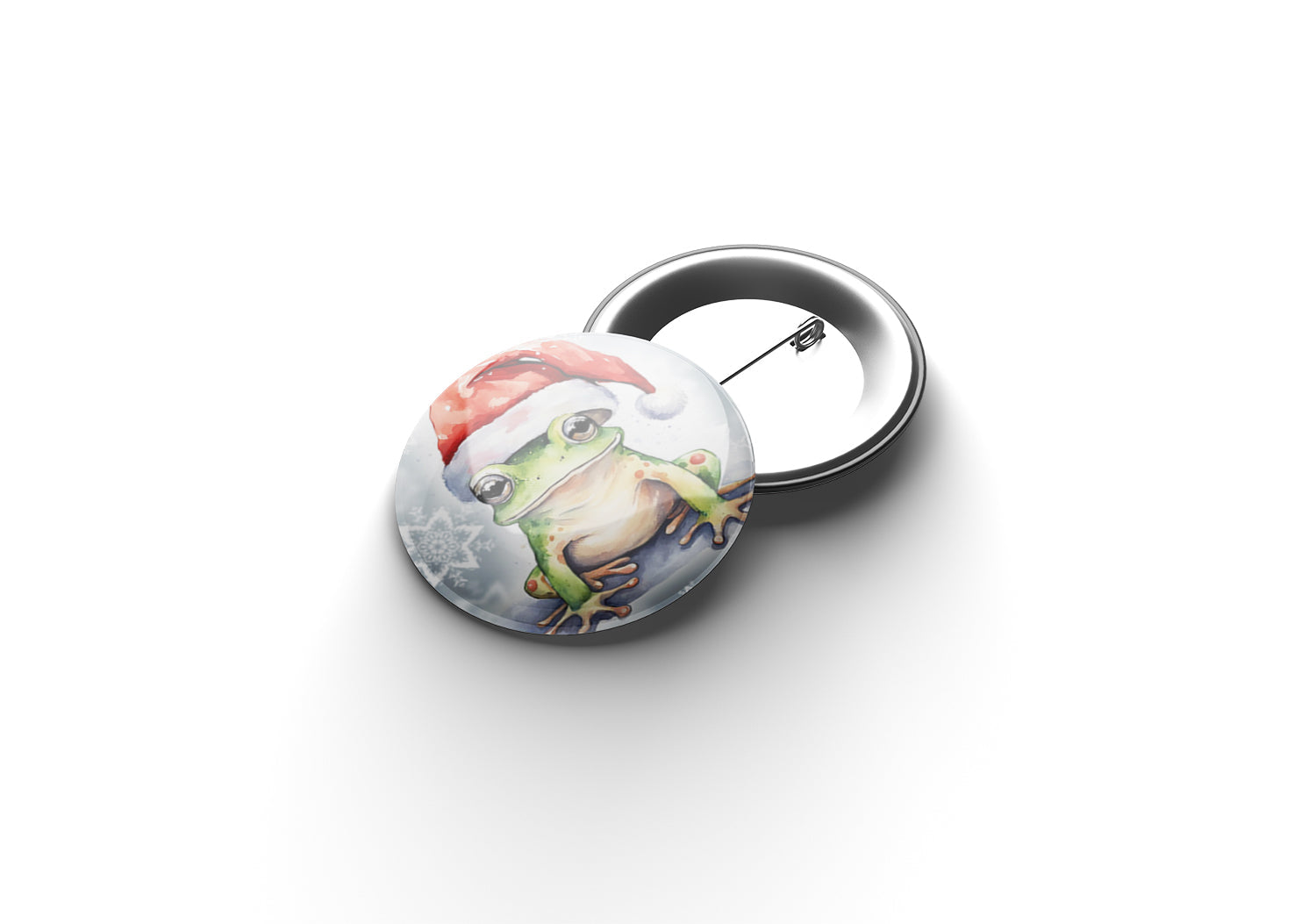 Frosch Weihnachten Button Buttonwerkstatt