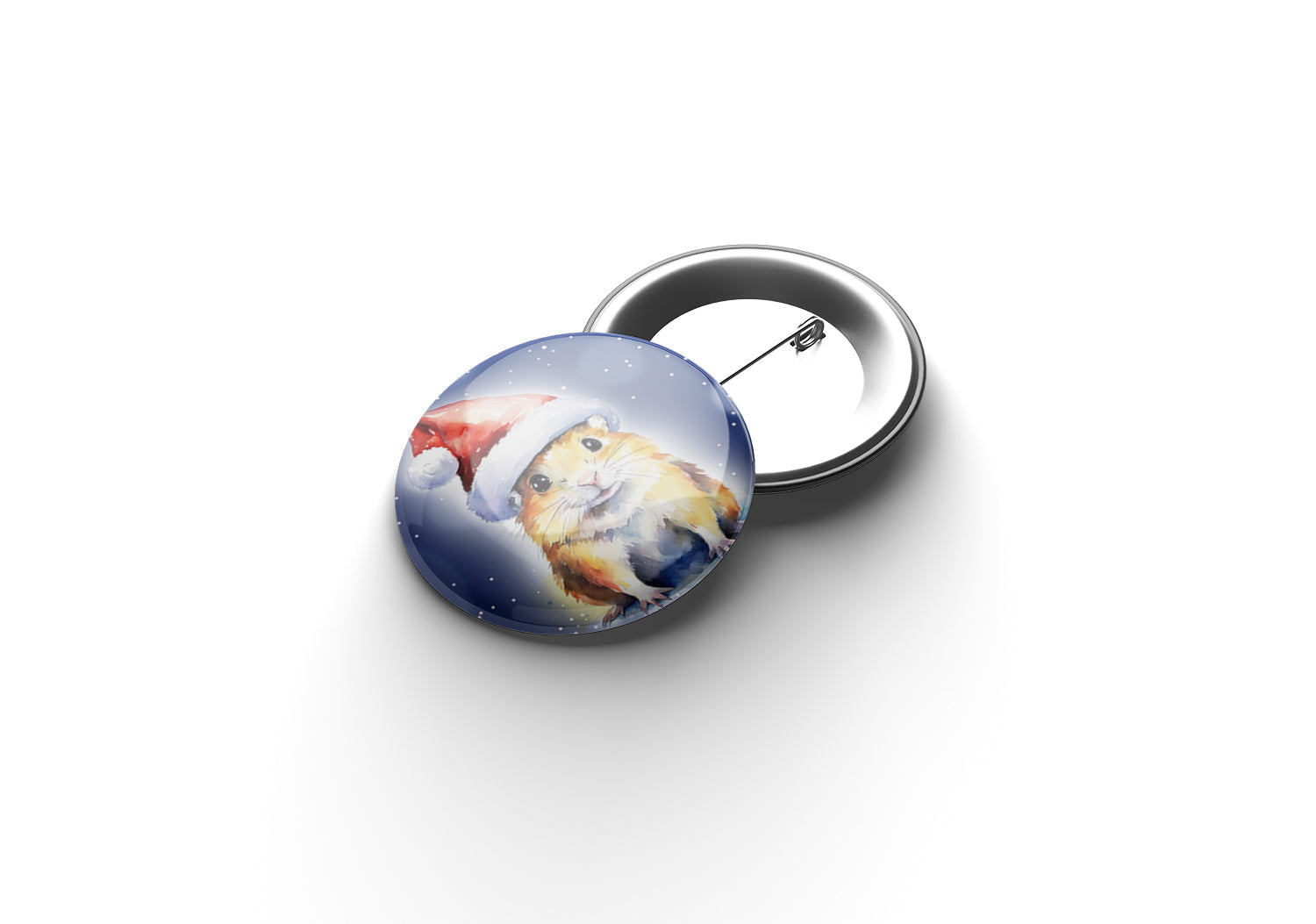 Hamster Weihnachten Button Buttonwerkstatt