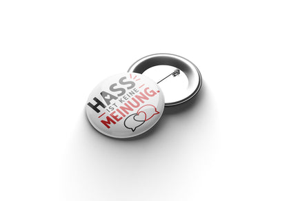 Hass ist keine Meinung 2 Button Buttonwerkstatt
