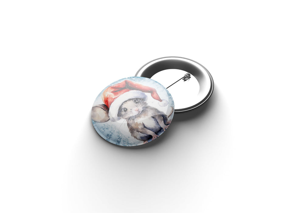 Maus Weihnachten Button Buttonwerkstatt