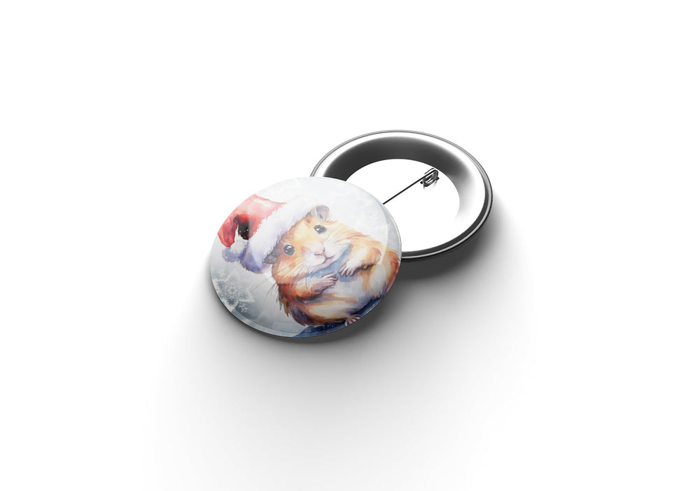 Meerschwein Weihnachten Button Buttonwerkstatt
