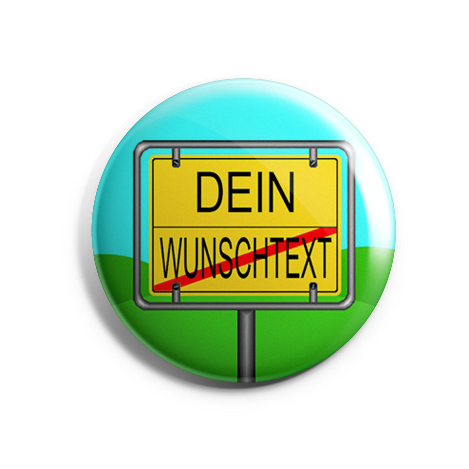 Ortsschild Button (personalisierbar) Buttonwerkstatt