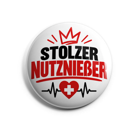 Stolzer Nutznießer Button Buttonwerkstatt