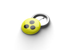 Blindenzeichen Button Buttonwerkstatt