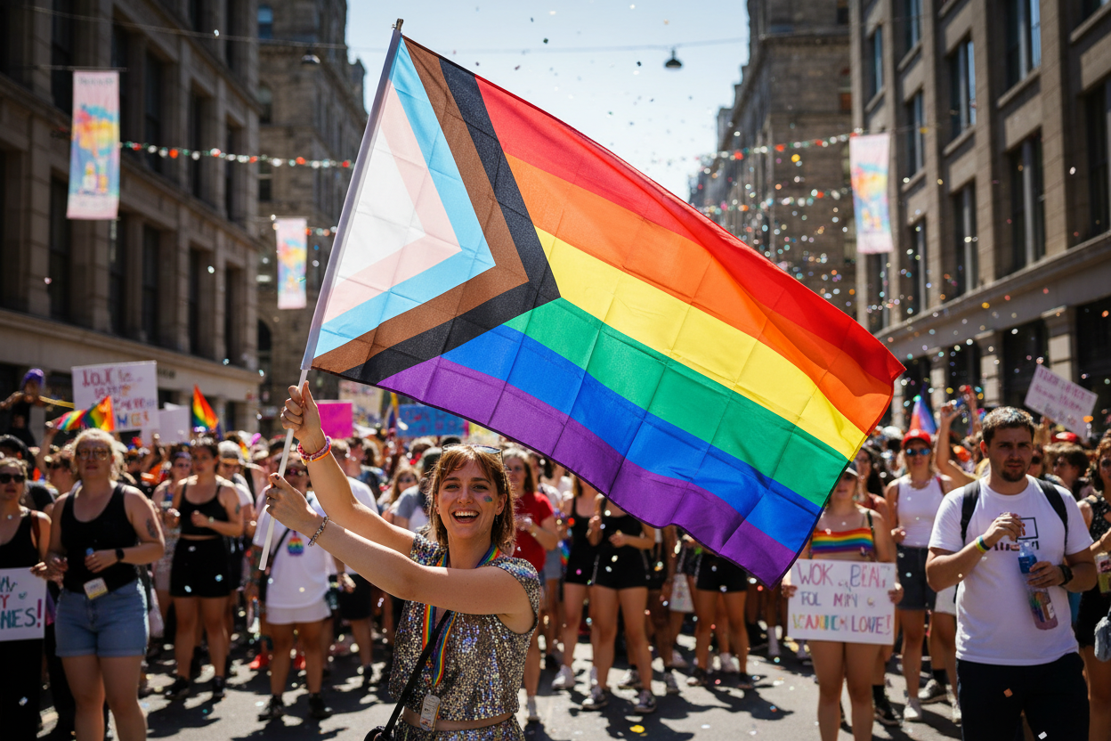 Progress Pride Flagge Buttonwerkstatt