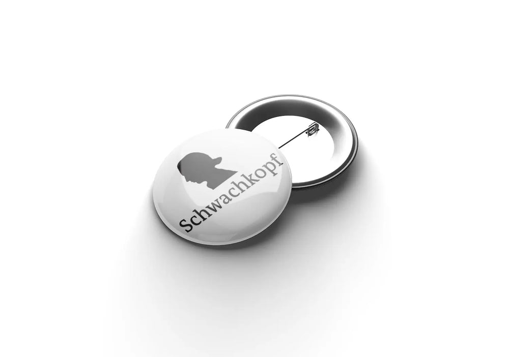 Schwachkopf weiblich Buttonwerkstatt